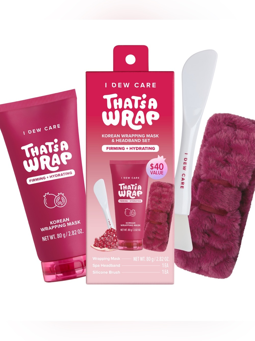 That's A Wrap - Collagen Peel Off Mask & Brush & Headband Set